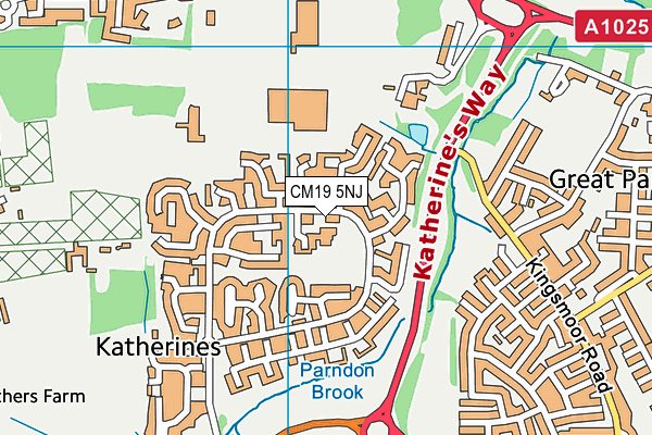 CM19 5NJ map - OS VectorMap District (Ordnance Survey) CM19 5NJ map - OS VectorMap District (Ordnance Survey)