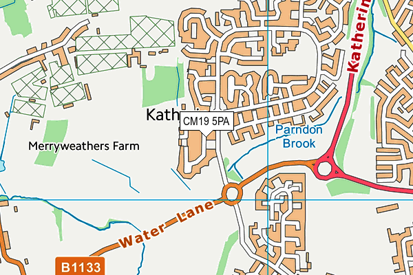 CM19 5PA map - OS VectorMap District (Ordnance Survey) CM19 5PA map - OS VectorMap District (Ordnance Survey)