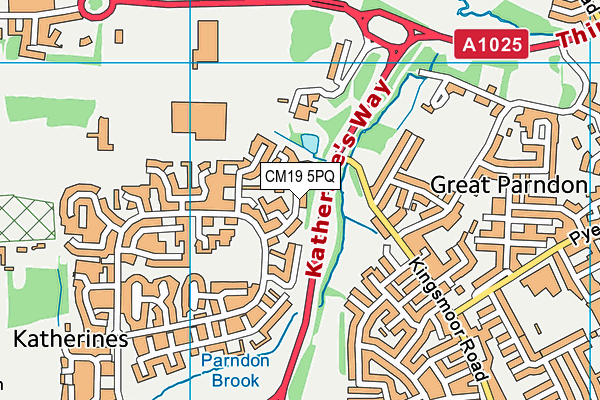CM19 5PQ map - OS VectorMap District (Ordnance Survey) CM19 5PQ map - OS VectorMap District (Ordnance Survey)