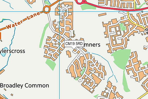 CM19 5RD map - OS VectorMap District (Ordnance Survey) CM19 5RD map - OS VectorMap District (Ordnance Survey)
