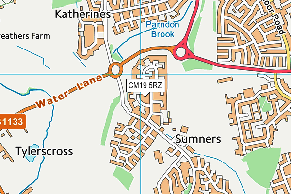 CM19 5RZ map - OS VectorMap District (Ordnance Survey) CM19 5RZ map - OS VectorMap District (Ordnance Survey)