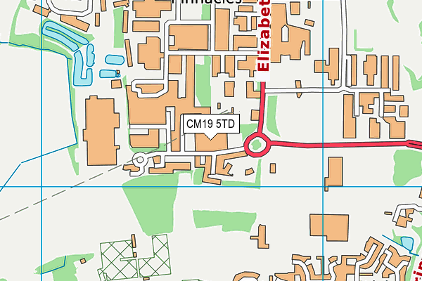 CM19 5TD map - OS VectorMap District (Ordnance Survey) CM19 5TD map - OS VectorMap District (Ordnance Survey)