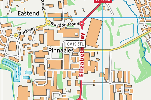 CM19 5TL map - OS VectorMap District (Ordnance Survey) CM19 5TL map - OS VectorMap District (Ordnance Survey)