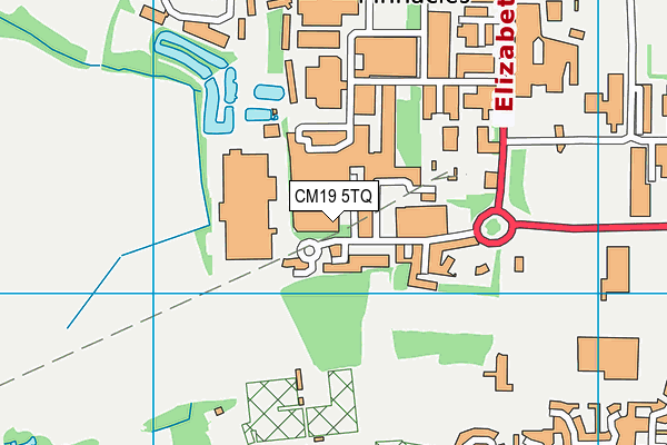 CM19 5TQ map - OS VectorMap District (Ordnance Survey) CM19 5TQ map - OS VectorMap District (Ordnance Survey)