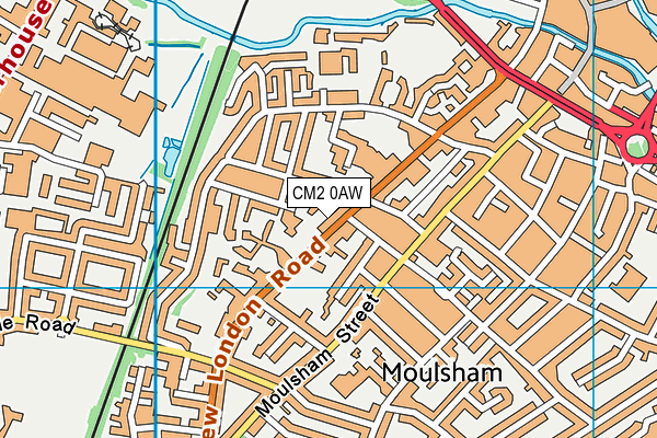 CM2 0AW map - OS VectorMap District (Ordnance Survey) CM2 0AW map - OS VectorMap District (Ordnance Survey)