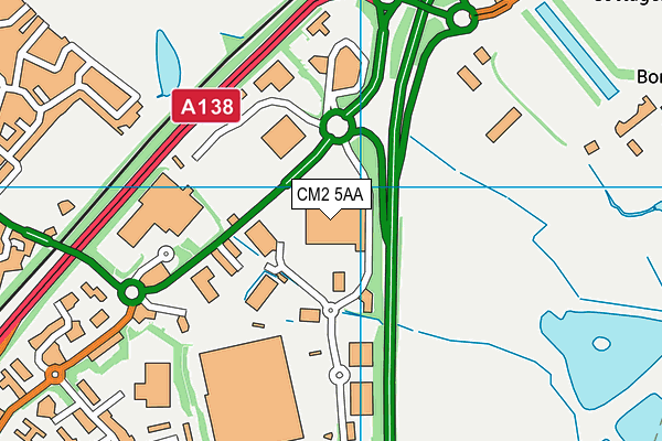 CM2 5AA map - OS VectorMap District (Ordnance Survey) CM2 5AA map - OS VectorMap District (Ordnance Survey)
