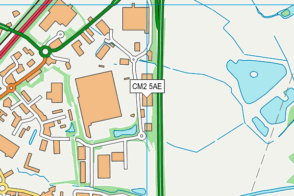 CM2 5AE map - OS VectorMap District (Ordnance Survey) CM2 5AE map - OS VectorMap District (Ordnance Survey)