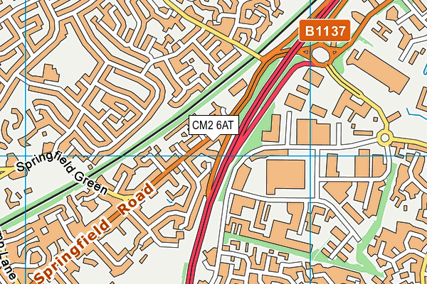 CM2 6AT map - OS VectorMap District (Ordnance Survey) CM2 6AT map - OS VectorMap District (Ordnance Survey)