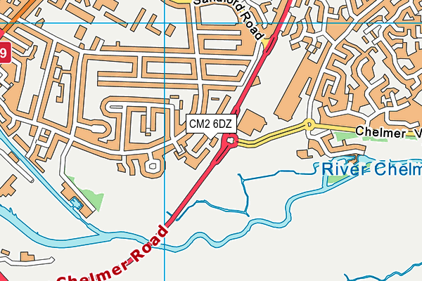CM2 6DZ map - OS VectorMap District (Ordnance Survey) CM2 6DZ map - OS VectorMap District (Ordnance Survey)