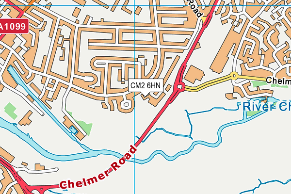 CM2 6HN map - OS VectorMap District (Ordnance Survey)