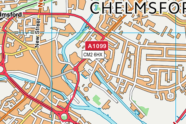 CM2 6HX map - OS VectorMap District (Ordnance Survey) CM2 6HX map - OS VectorMap District (Ordnance Survey)