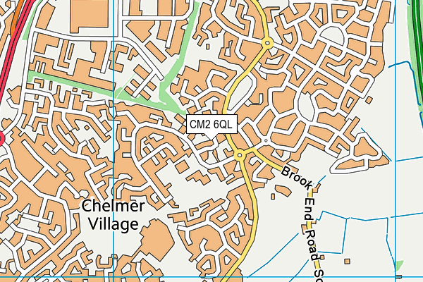 CM2 6QL map - OS VectorMap District (Ordnance Survey) CM2 6QL map - OS VectorMap District (Ordnance Survey)