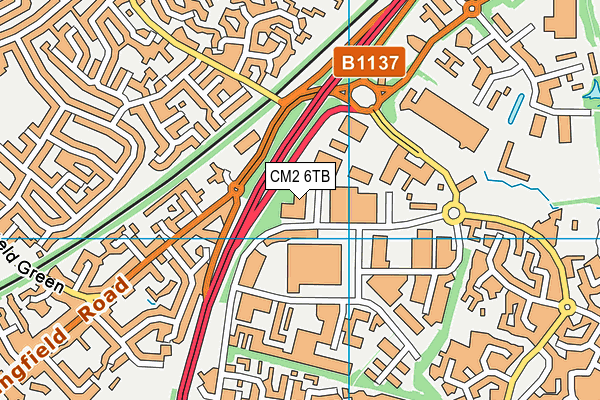 CM2 6TB map - OS VectorMap District (Ordnance Survey) CM2 6TB map - OS VectorMap District (Ordnance Survey)
