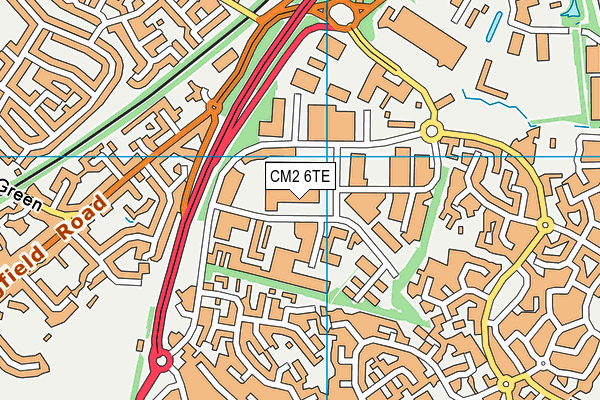 CM2 6TE map - OS VectorMap District (Ordnance Survey) CM2 6TE map - OS VectorMap District (Ordnance Survey)