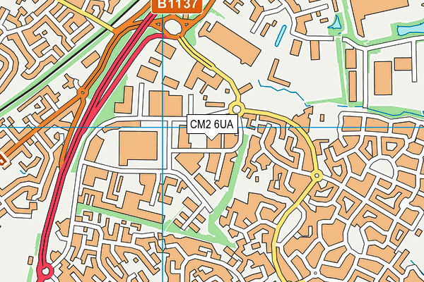 CM2 6UA map - OS VectorMap District (Ordnance Survey)