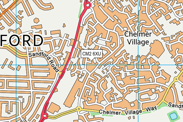 CM2 6XU map - OS VectorMap District (Ordnance Survey) CM2 6XU map - OS VectorMap District (Ordnance Survey)
