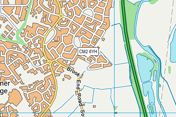 CM2 6YH map - OS VectorMap District (Ordnance Survey) CM2 6YH map - OS VectorMap District (Ordnance Survey)