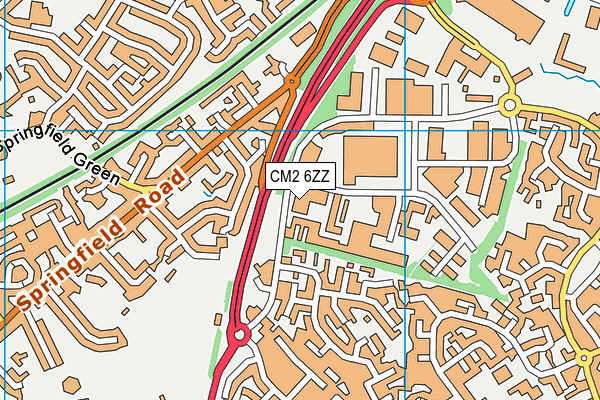 CM2 6ZZ map - OS VectorMap District (Ordnance Survey) CM2 6ZZ map - OS VectorMap District (Ordnance Survey)