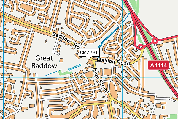 CM2 7BT map - OS VectorMap District (Ordnance Survey) CM2 7BT map - OS VectorMap District (Ordnance Survey)