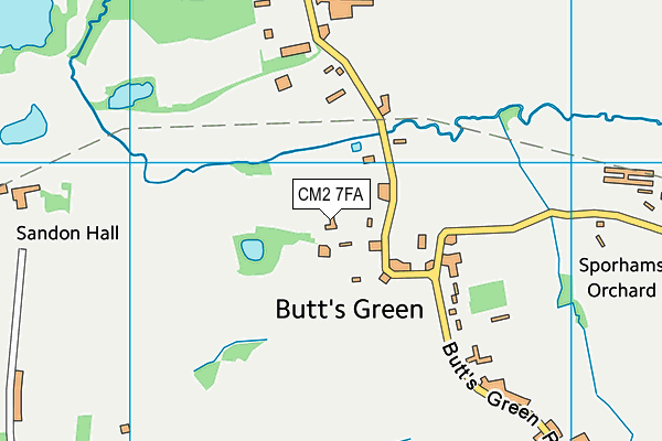 CM2 7FA map - OS VectorMap District (Ordnance Survey) CM2 7FA map - OS VectorMap District (Ordnance Survey)