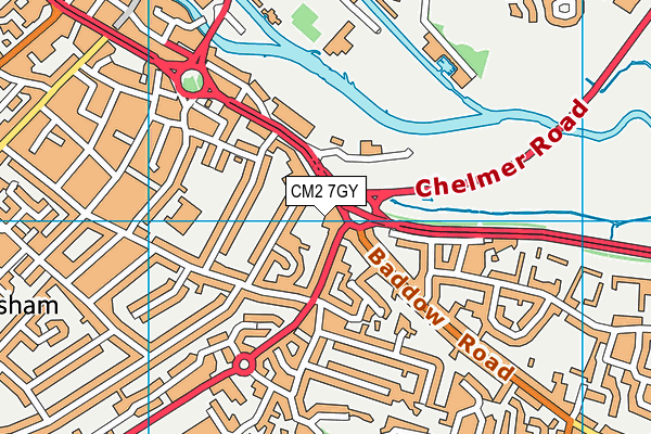 CM2 7GY map - OS VectorMap District (Ordnance Survey) CM2 7GY map - OS VectorMap District (Ordnance Survey)