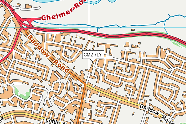 CM2 7LY map - OS VectorMap District (Ordnance Survey) CM2 7LY map - OS VectorMap District (Ordnance Survey)