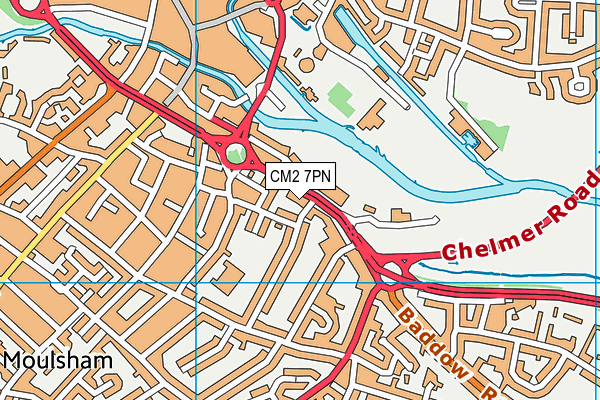 CM2 7PN map - OS VectorMap District (Ordnance Survey) CM2 7PN map - OS VectorMap District (Ordnance Survey)