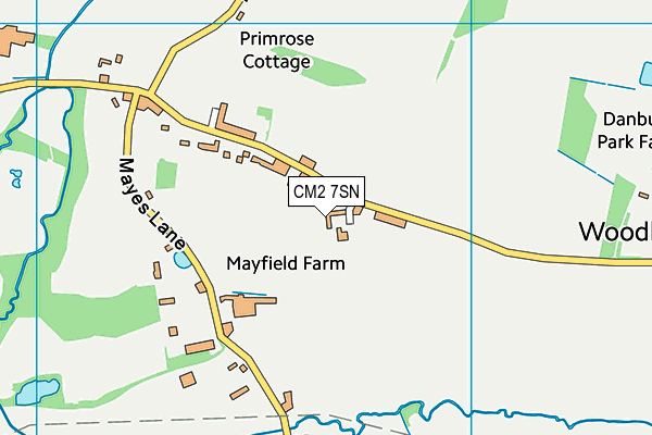 CM2 7SN map - OS VectorMap District (Ordnance Survey) CM2 7SN map - OS VectorMap District (Ordnance Survey)