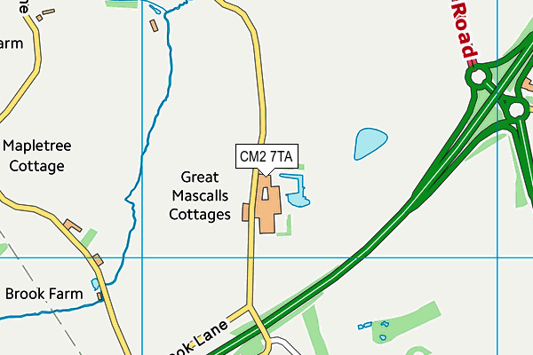 CM2 7TA map - OS VectorMap District (Ordnance Survey) CM2 7TA map - OS VectorMap District (Ordnance Survey)
