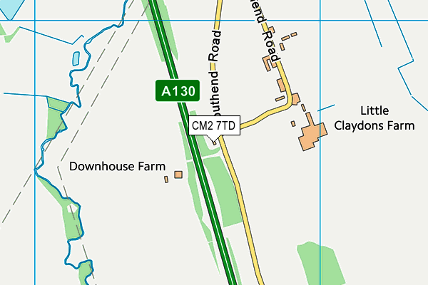 CM2 7TD map - OS VectorMap District (Ordnance Survey) CM2 7TD map - OS VectorMap District (Ordnance Survey)