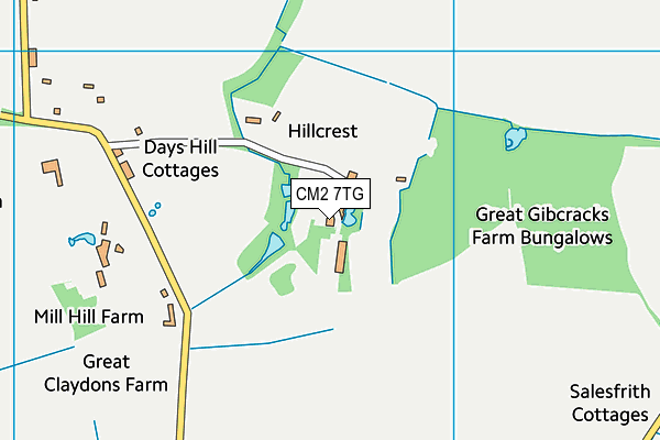 CM2 7TG map - OS VectorMap District (Ordnance Survey) CM2 7TG map - OS VectorMap District (Ordnance Survey)