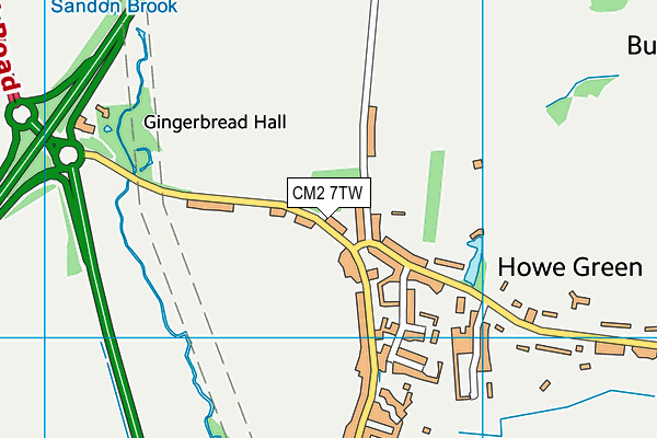 CM2 7TW map - OS VectorMap District (Ordnance Survey) CM2 7TW map - OS VectorMap District (Ordnance Survey)