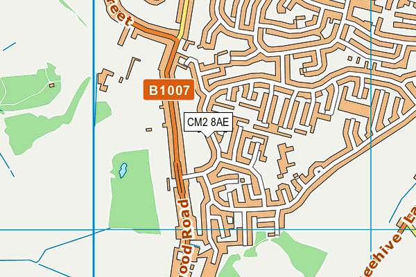 CM2 8AE map - OS VectorMap District (Ordnance Survey) CM2 8AE map - OS VectorMap District (Ordnance Survey)