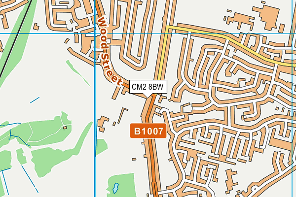 CM2 8BW map - OS VectorMap District (Ordnance Survey) CM2 8BW map - OS VectorMap District (Ordnance Survey)
