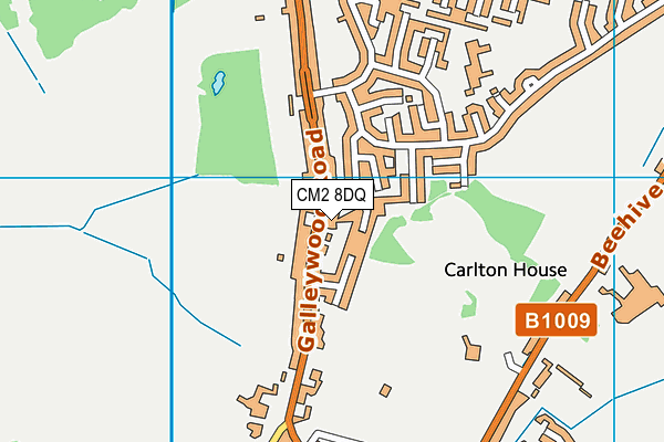 CM2 8DQ map - OS VectorMap District (Ordnance Survey) CM2 8DQ map - OS VectorMap District (Ordnance Survey)