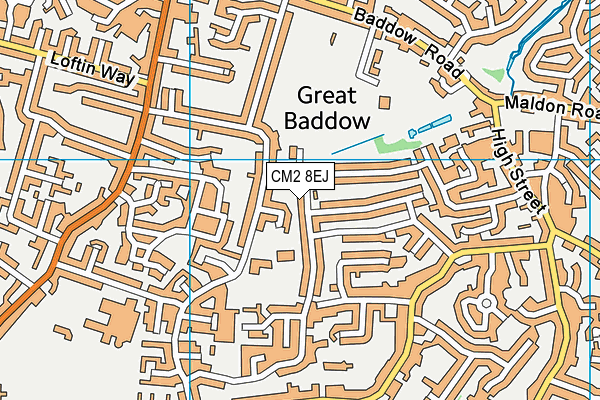 CM2 8EJ map - OS VectorMap District (Ordnance Survey) CM2 8EJ map - OS VectorMap District (Ordnance Survey)