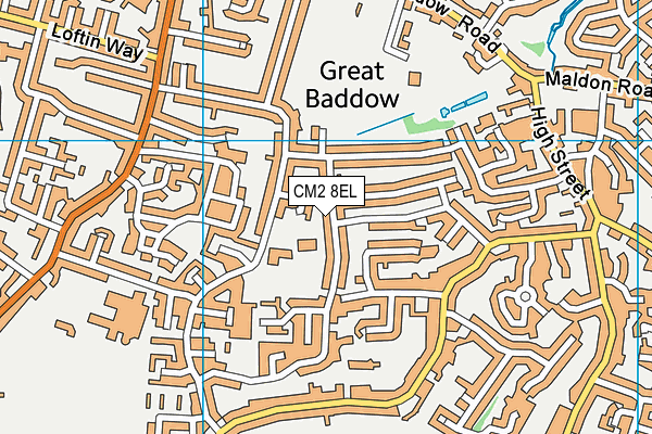 CM2 8EL map - OS VectorMap District (Ordnance Survey) CM2 8EL map - OS VectorMap District (Ordnance Survey)