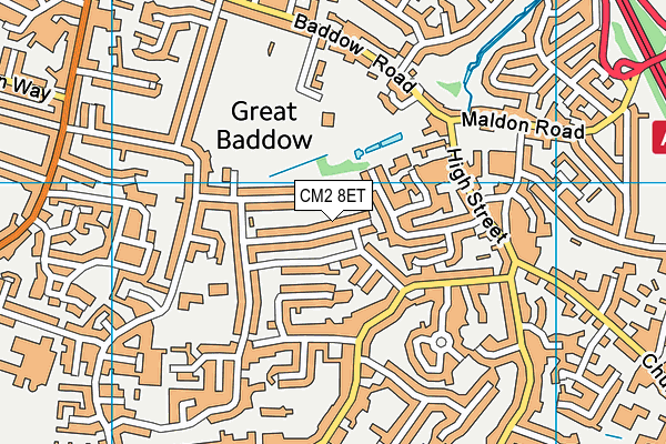 CM2 8ET map - OS VectorMap District (Ordnance Survey) CM2 8ET map - OS VectorMap District (Ordnance Survey)