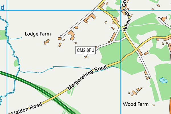 CM2 8FU map - OS VectorMap District (Ordnance Survey) CM2 8FU map - OS VectorMap District (Ordnance Survey)