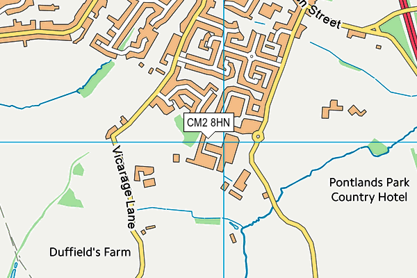CM2 8HN map - OS VectorMap District (Ordnance Survey) CM2 8HN map - OS VectorMap District (Ordnance Survey)