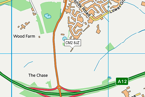 CM2 8JZ map - OS VectorMap District (Ordnance Survey) CM2 8JZ map - OS VectorMap District (Ordnance Survey)