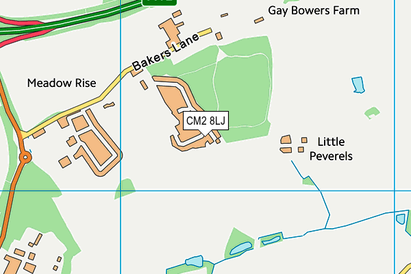 CM2 8LJ map - OS VectorMap District (Ordnance Survey) CM2 8LJ map - OS VectorMap District (Ordnance Survey)