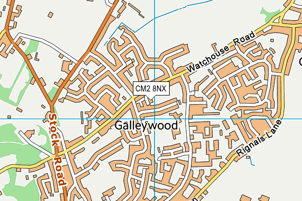 CM2 8NX map - OS VectorMap District (Ordnance Survey) CM2 8NX map - OS VectorMap District (Ordnance Survey)