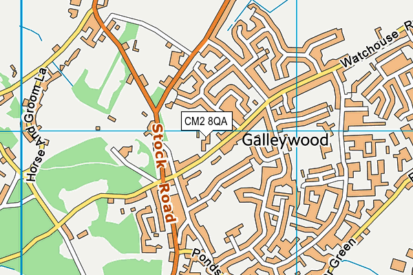 CM2 8QA map - OS VectorMap District (Ordnance Survey) CM2 8QA map - OS VectorMap District (Ordnance Survey)