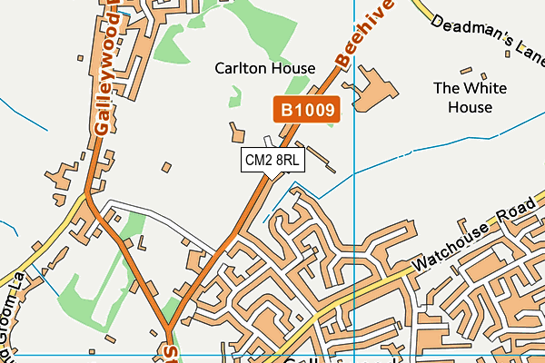 CM2 8RL map - OS VectorMap District (Ordnance Survey) CM2 8RL map - OS VectorMap District (Ordnance Survey)