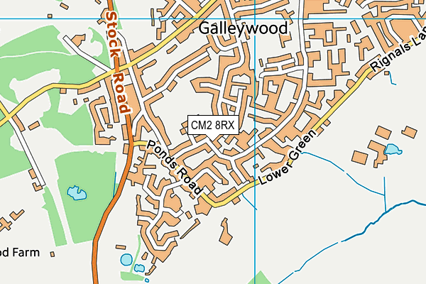 CM2 8RX map - OS VectorMap District (Ordnance Survey) CM2 8RX map - OS VectorMap District (Ordnance Survey)
