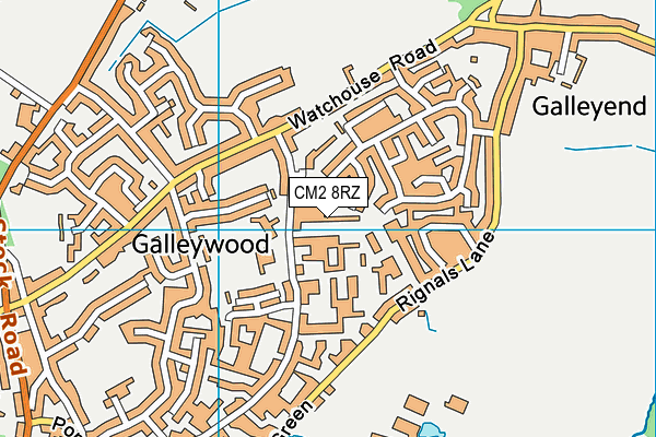 CM2 8RZ map - OS VectorMap District (Ordnance Survey) CM2 8RZ map - OS VectorMap District (Ordnance Survey)