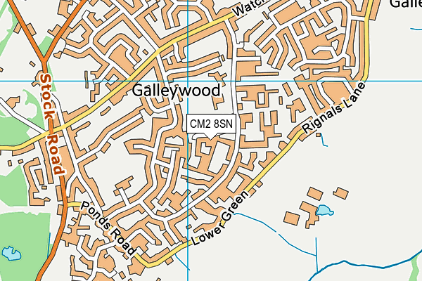CM2 8SN map - OS VectorMap District (Ordnance Survey) CM2 8SN map - OS VectorMap District (Ordnance Survey)