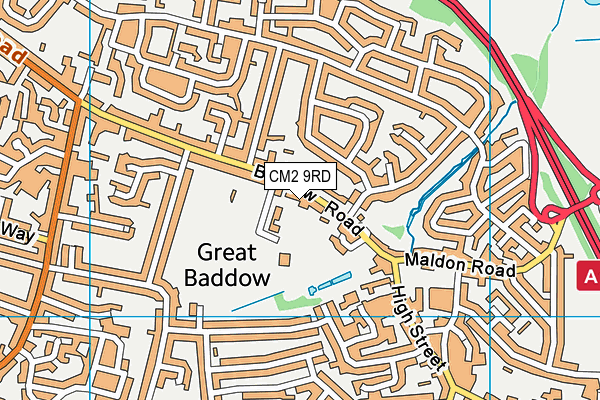 CM2 9RD map - OS VectorMap District (Ordnance Survey) CM2 9RD map - OS VectorMap District (Ordnance Survey)