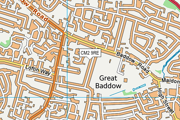 CM2 9RE map - OS VectorMap District (Ordnance Survey) CM2 9RE map - OS VectorMap District (Ordnance Survey)